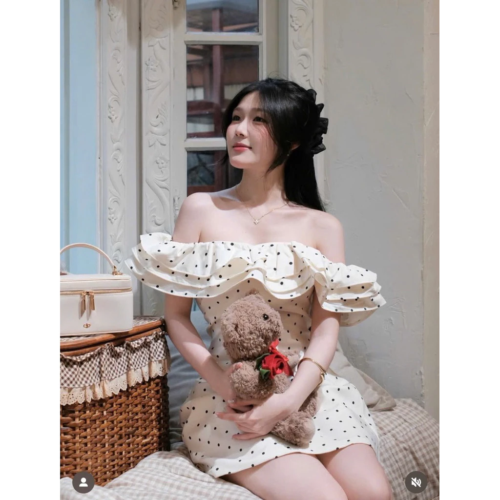 Đầm Trễ Vai Bèo Voan Lụa Cao Cấp, Mẫu 1 Thời Thượng 4 Đầm Trễ Vai Bèo Voan Lụa Cao Cấp, Mẫu 1 Thời Thượng - Ảnh 4