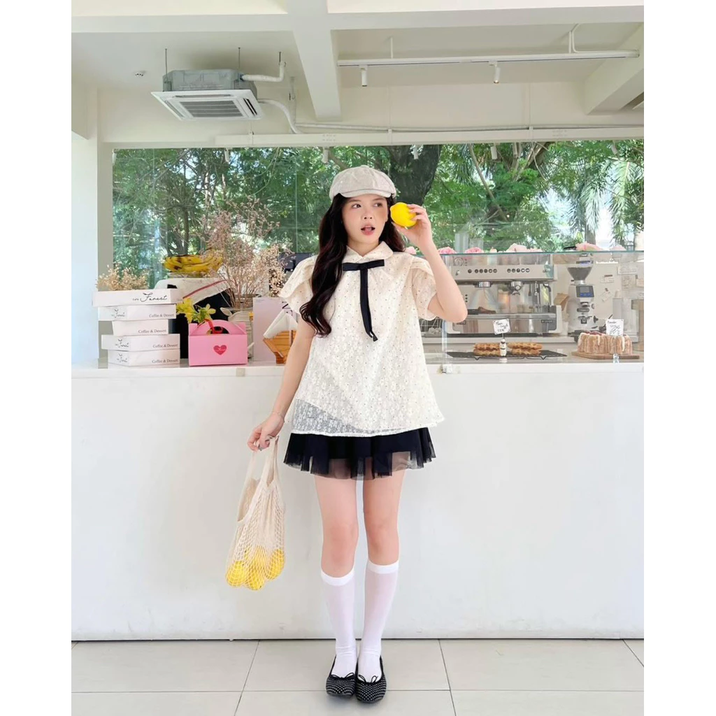 Set Áo Váy Hoa Voan Tơ 2 Món Cao Cấp, Thiết Kế Trẻ Trung 16 set áo váy hoa Cheapy