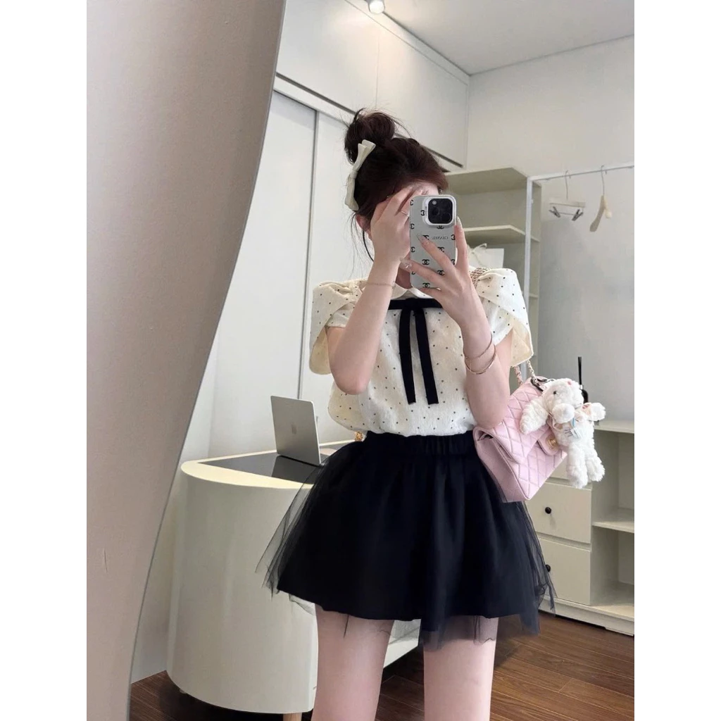 Set Áo Váy Hoa Voan Tơ 2 Món Cao Cấp, Thiết Kế Trẻ Trung 17 chất liệu set áo váy hoa