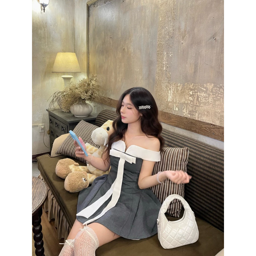 Mẫu Đầm Trễ Vai Dự Tiệc Sang Trọng Cao Cấp 4 Mẫu Đầm Trễ Vai Dự Tiệc Sang Trọng Cao Cấp - Ảnh 4