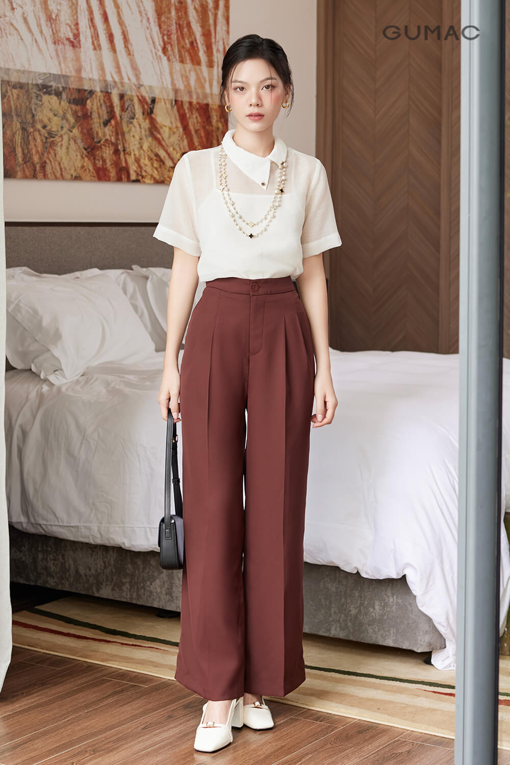 20+ Cách Phối Đồ Với Quần Âu Nữ Thanh Lịch & Hack Dáng 3 Mix đồ với quần âu nữ ống rộng