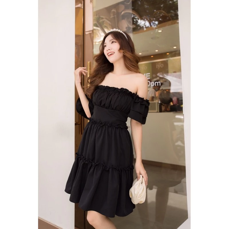 Đầm Dự Tiệc Trễ Vai Damin Chất Lượng Cao Cấp Giá Tốt 1