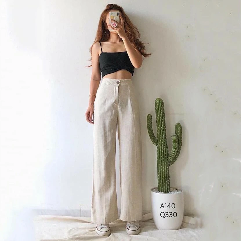 Quần đũi ống rộng đi giày gì