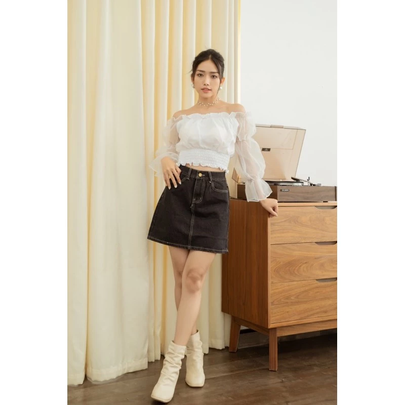 Áo Trễ Vai Tay Dài Cheapy Vải Lụa Cao Cấp 2 Kiểu Mặc 3 Áo Trễ Vai Tay Dài Cheapy Vải Lụa Cao Cấp 2 Kiểu Mặc - Ảnh 3