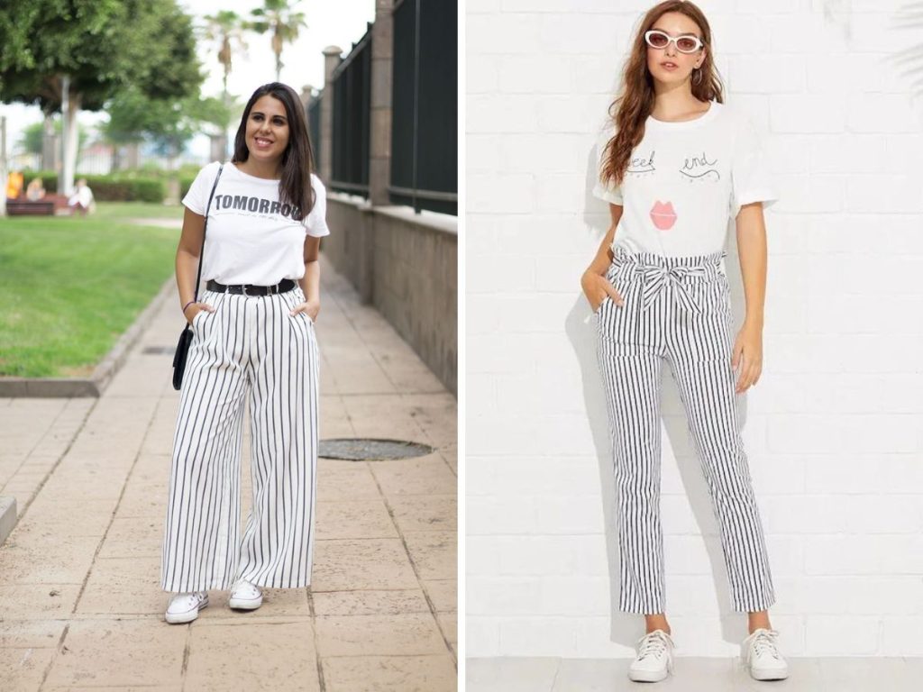 Cách chọn áo cho quần kẻ sọc