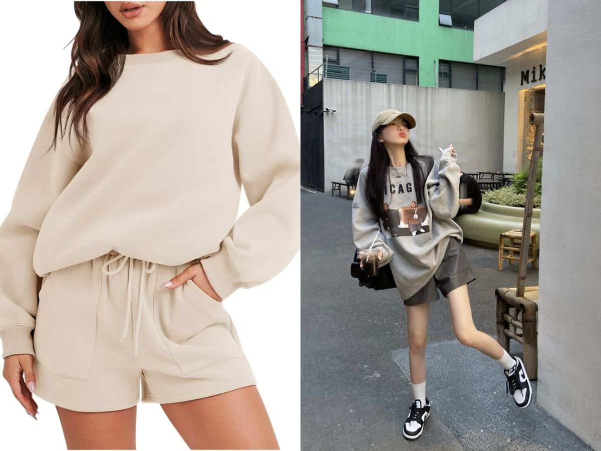Outfit quần short nữ mùa đông