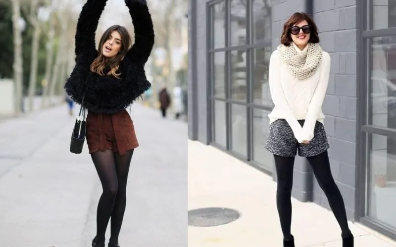 cach phoi do voi quan short nu mua dong 5606