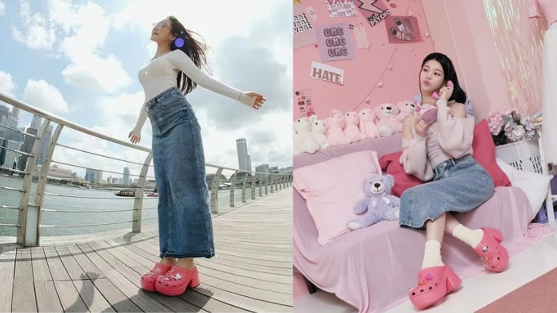 20+ Cách Phối Đồ Chân Váy Jean Dài Sành Điệu Hack Dáng 9 Phối đồ chân váy jean dài cho người béo