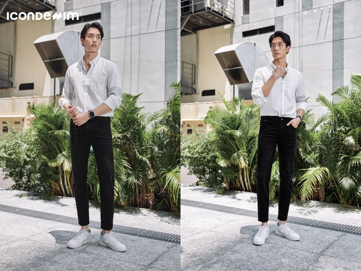 Cách phối đồ với quần đen đơn giản