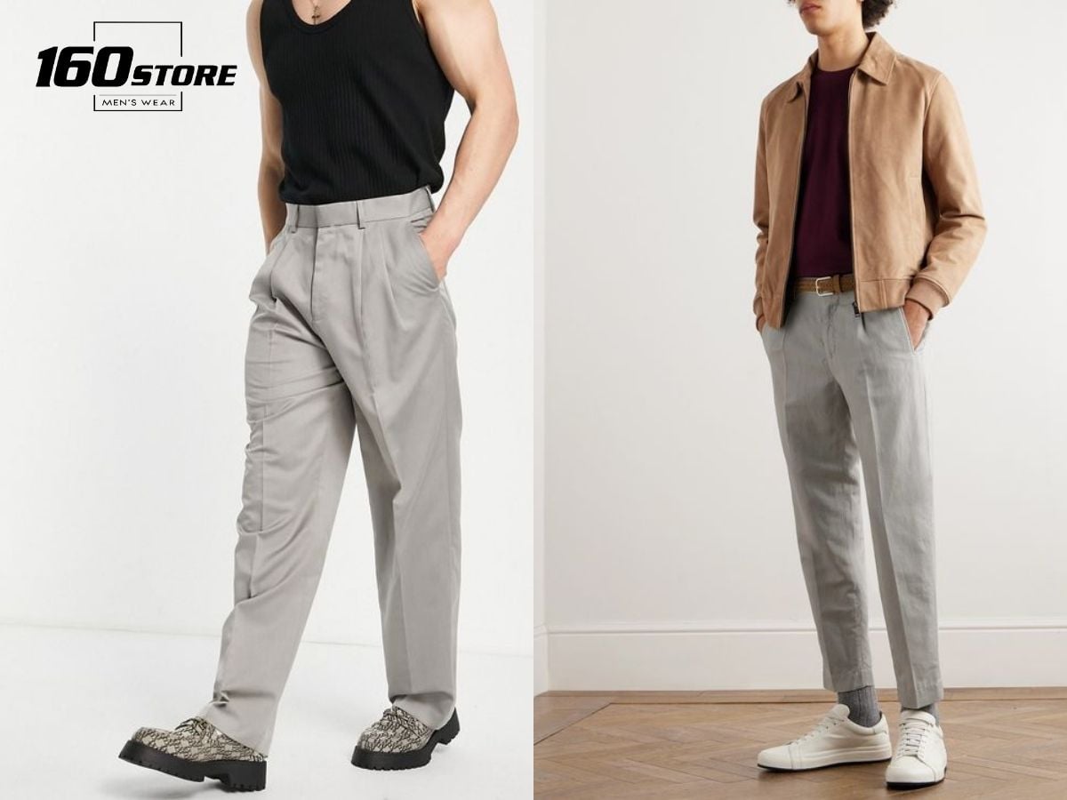 Quần Xám Mặc Áo Gì? 11+ Cách Phối Đồ Cực Sành Điệu 1 Quần tây xám phối áo sơ mi trắng