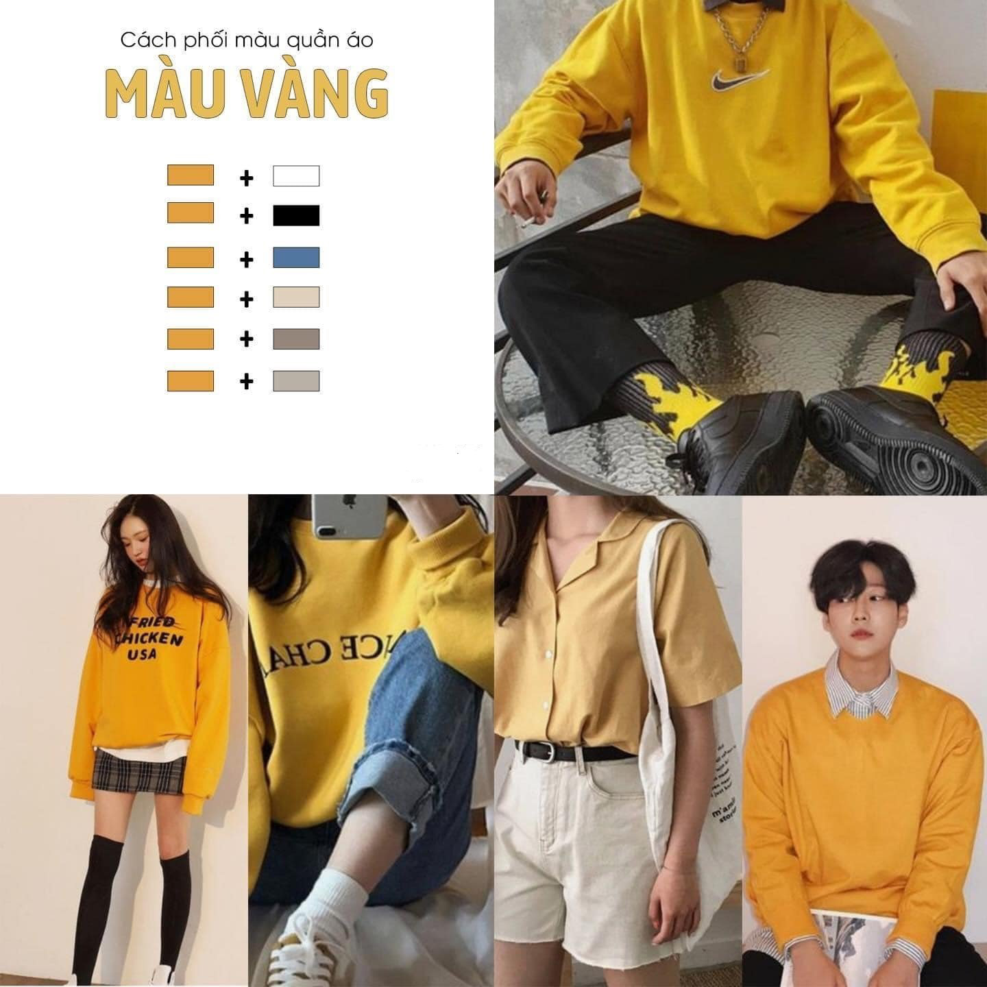 Bảng Màu Phối Đồ Nữ 12+ Cách Mix Đồ Tôn Da Chuẩn Mốt 6 Bảng màu phối đồ nữ công sở