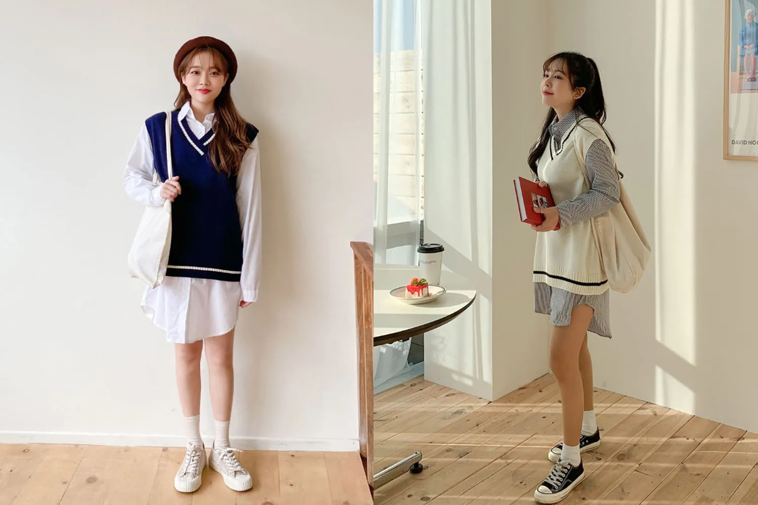 Phối đồ với áo gile nữ và đầm sơ mi