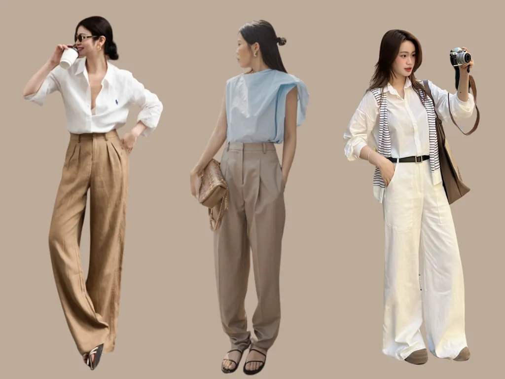 Cách phối đồ với quần kaki nữ