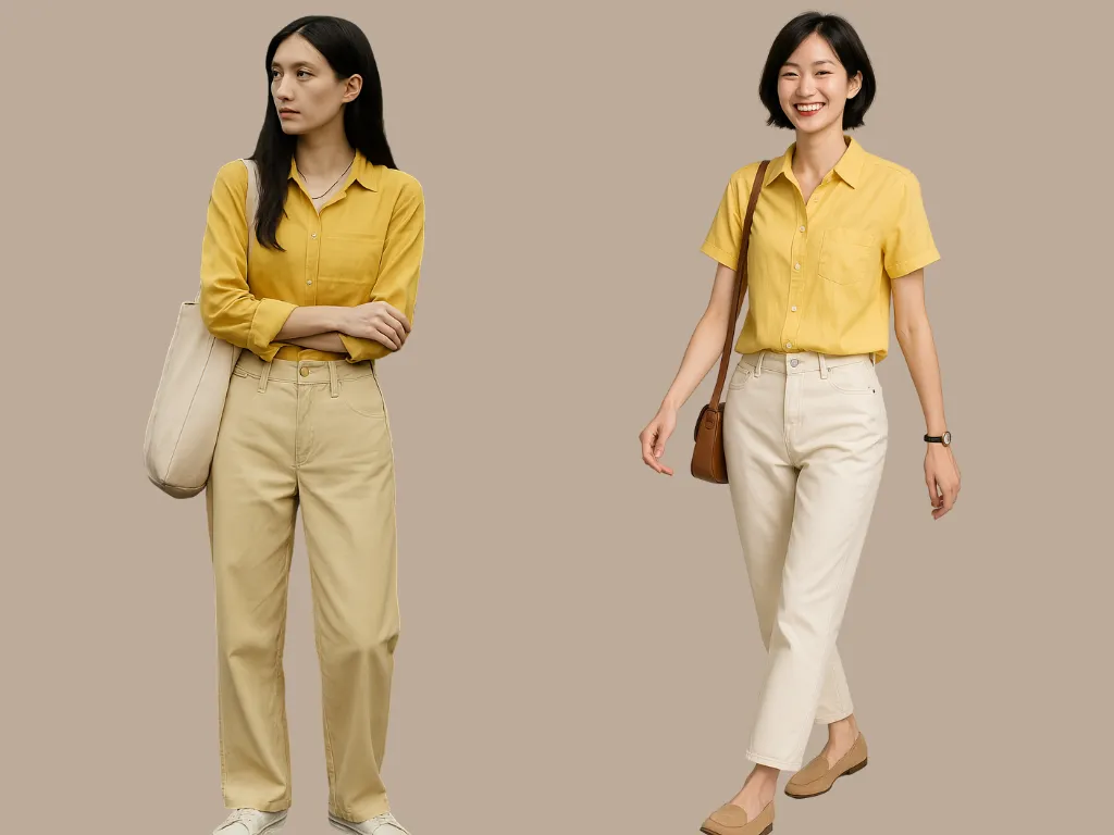 Quần kaki nữ mang giày gì