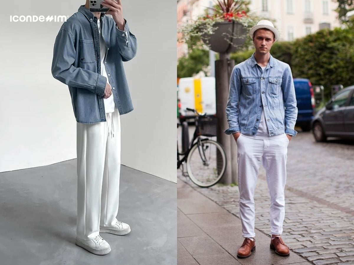 Quần trắng mặc áo gì? 15+ cách phối đồ thời thượng 6 quần trắng mặc với áo bò