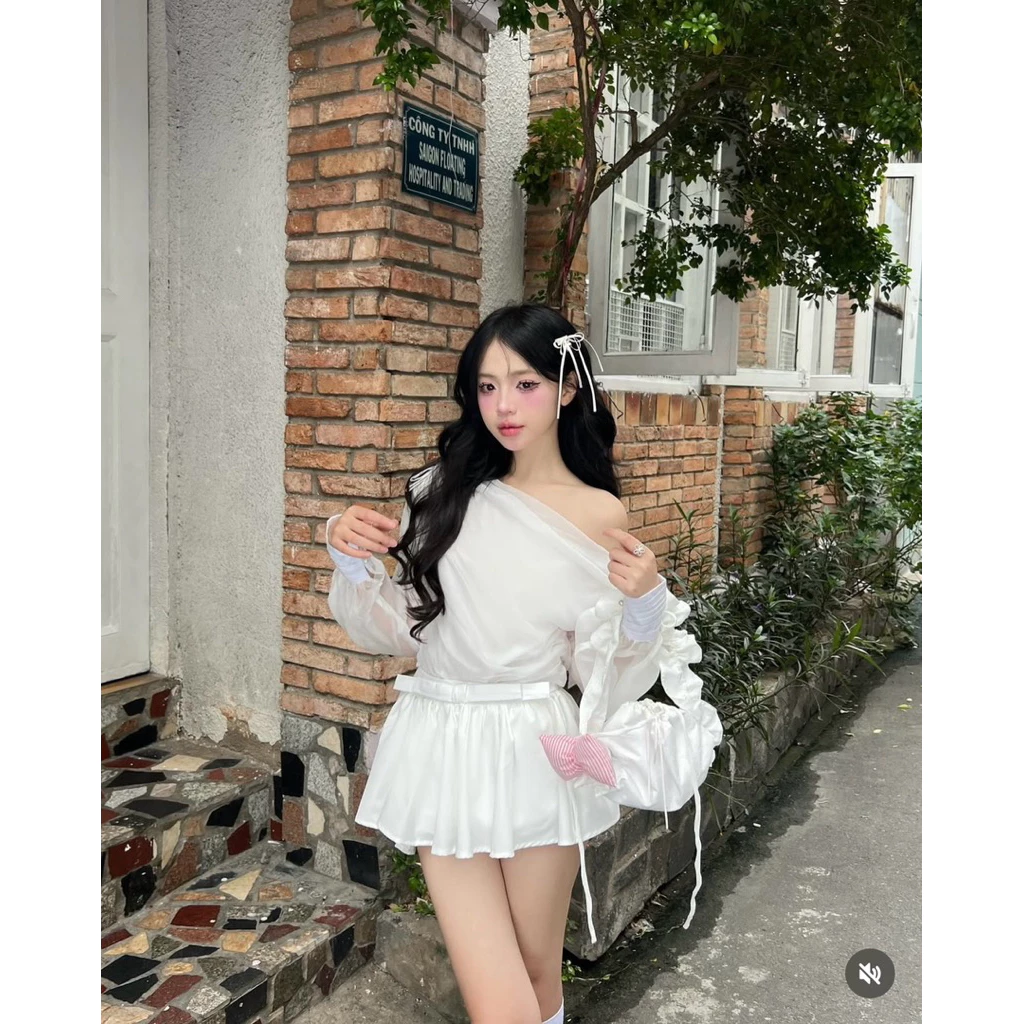 Set Áo Chân Váy Lệch Vai Lụa Mango Cao Cấp, Sang Trọng 6 Set Áo Chân Váy Lệch Vai Lụa Mango Cao Cấp, Sang Trọng - Ảnh 6